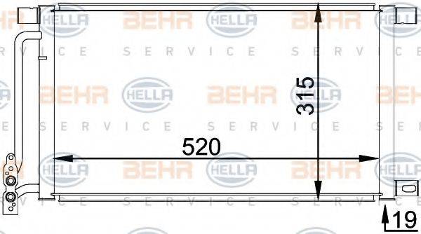 BEHR HELLA SERVICE 8FC351038211 Конденсатор, кондиціонер