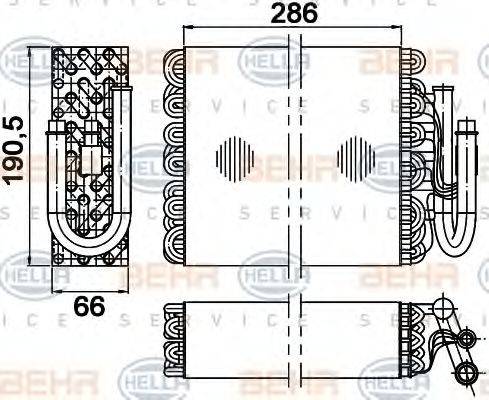 BEHR HELLA SERVICE 8FV351210241 Випарник, кондиціонер