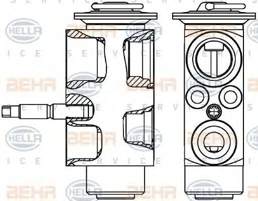 BEHR HELLA SERVICE 8UW351239601 Розширювальний клапан, кондиціонер