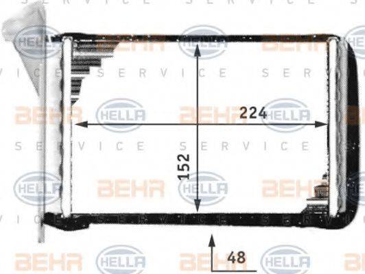 BEHR HELLA SERVICE 8FH351311441 Теплообмінник, опалення салону