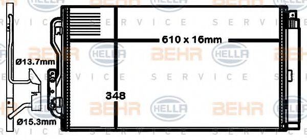 BEHR HELLA SERVICE 8FC351316581 Конденсатор, кондиціонер