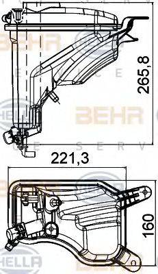 BEHR HELLA SERVICE 8MA376789751 Компенсаційний бак, що охолоджує рідину