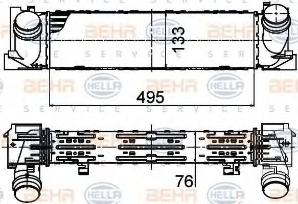 BEHR HELLA SERVICE 8ML376791751 Інтеркулер