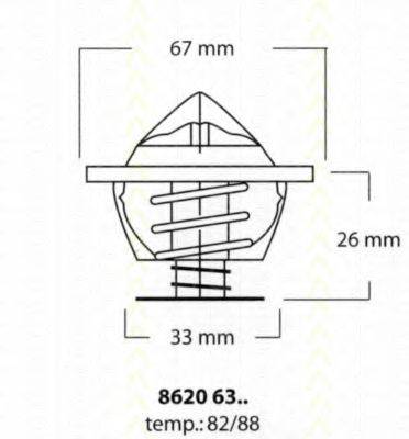 TRISCAN 86206382 Термостат, що охолоджує рідину