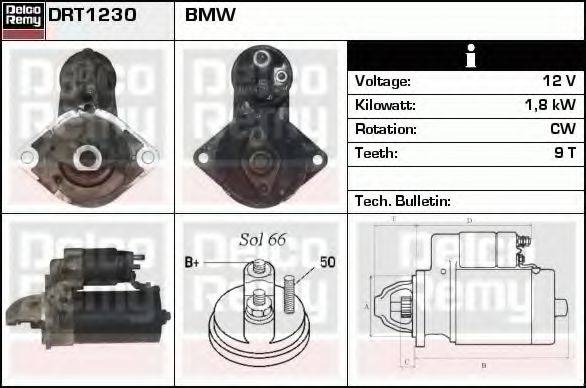 DELCO REMY DRT1230 Стартер