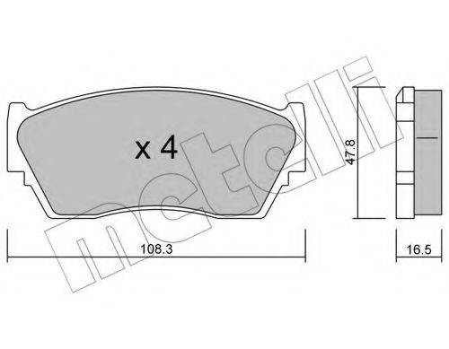 Комплект тормозных колодок, дисковый тормоз METELLI 22-0246-0