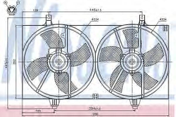 Вентилятор, охолодження двигуна NISSENS 85526