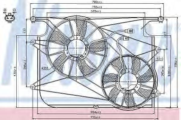Вентилятор, охолодження двигуна NISSENS 85610