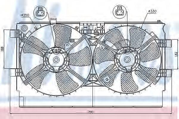 Вентилятор, охолодження двигуна NISSENS 85635