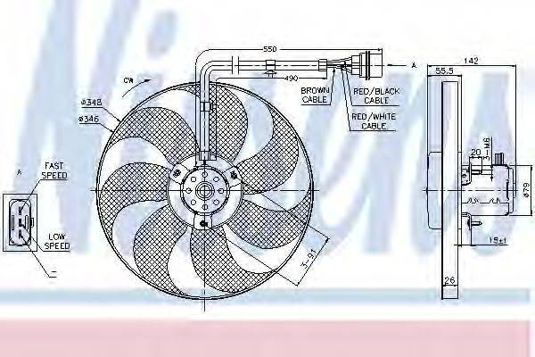 Вентилятор, охлаждение двигателя NISSENS 85683