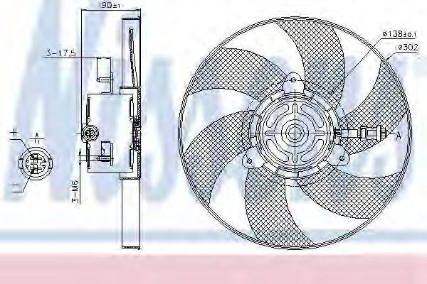 Вентилятор, охолодження двигуна NISSENS 85719
