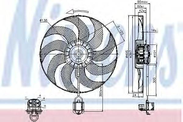 Вентилятор, охолодження двигуна NISSENS 85748