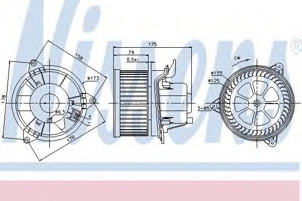 NISSENS 87122 Вентилятор салону