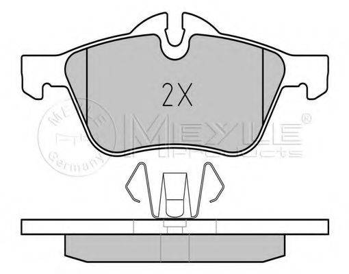 Комплект гальмівних колодок, дискове гальмо MEYLE 025 232 8118