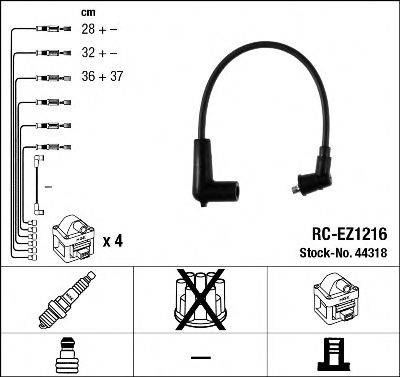 Комплект проводов зажигания NGK 44318