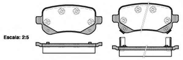 Комплект тормозных колодок, дисковый тормоз ROADHOUSE 21095.02