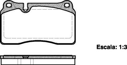 Комплект тормозных колодок, дисковый тормоз REMSA 1200.00