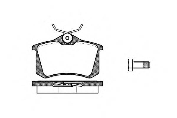 Комплект тормозных колодок, дисковый тормоз REMSA 0263.10