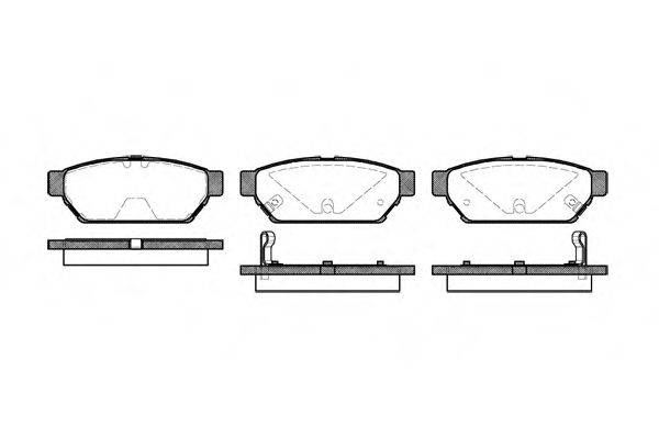 Комплект тормозных колодок, дисковый тормоз REMSA 0440.02