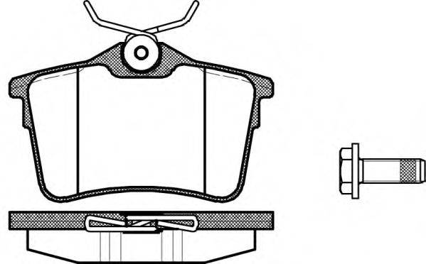 Комплект тормозных колодок, дисковый тормоз REMSA 1382.00
