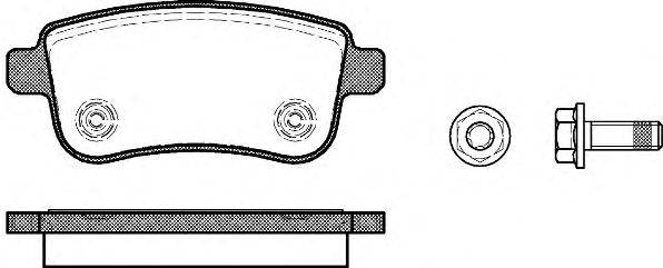 Комплект тормозных колодок, дисковый тормоз REMSA 1387.00