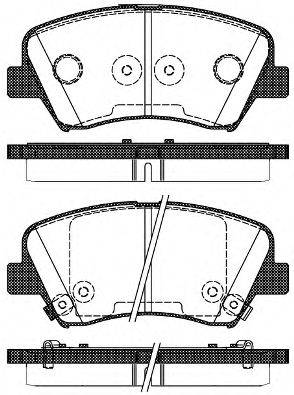 Комплект тормозных колодок, дисковый тормоз REMSA 1412.32
