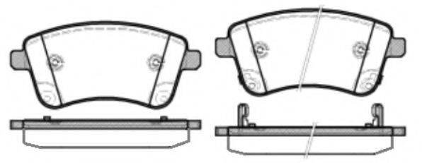 Комплект тормозных колодок, дисковый тормоз REMSA 1435.02