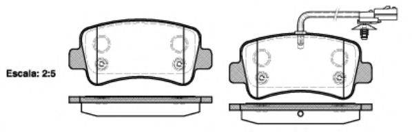 Комплект тормозных колодок, дисковый тормоз REMSA 1439.01