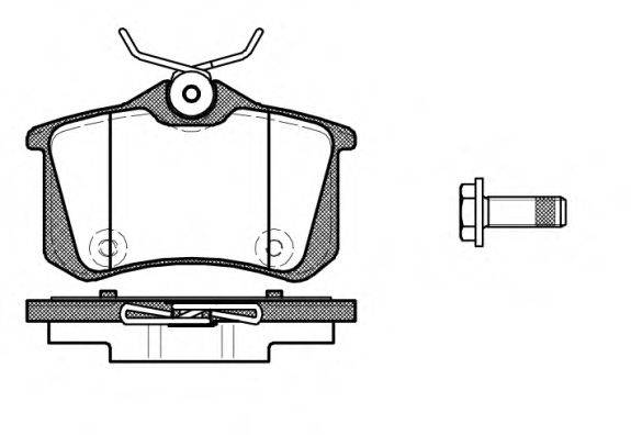 Комплект тормозных колодок, дисковый тормоз REMSA 1391.10