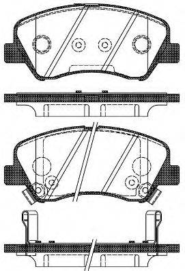 Комплект тормозных колодок, дисковый тормоз REMSA 1488.02
