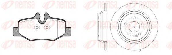 Комплект тормозов, дисковый тормозной механизм REMSA 81110.00