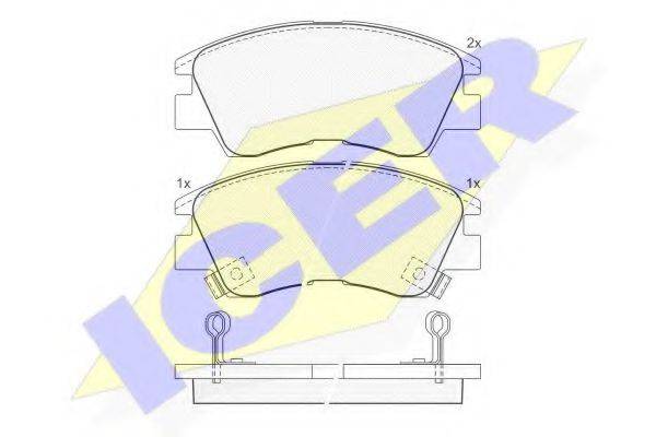 Комплект тормозных колодок, дисковый тормоз ICER 140701