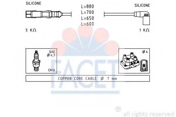 FACET 49595 Комплект дротів запалення