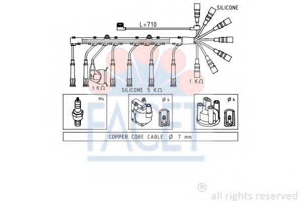 FACET 48597 Комплект дротів запалення