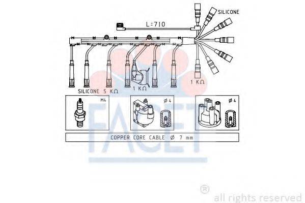 FACET 48587 Комплект дротів запалення