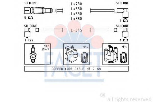 FACET 49641 Комплект дротів запалення