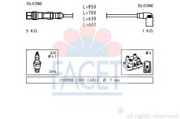 FACET 49601 Комплект дротів запалення