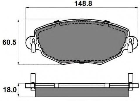 Комплект тормозных колодок, дисковый тормоз NATIONAL NP2011