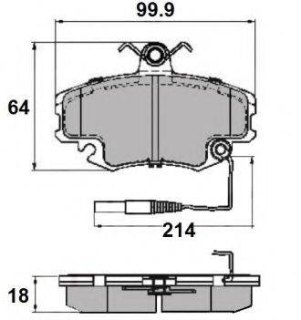 Комплект тормозных колодок, дисковый тормоз NATIONAL NP2015