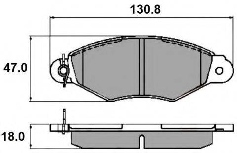 Комплект тормозных колодок, дисковый тормоз NATIONAL NP2207