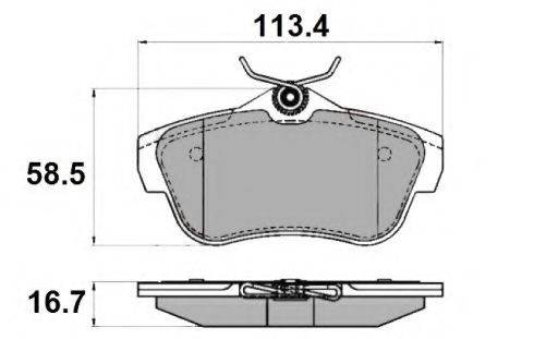 Комплект тормозных колодок, дисковый тормоз NATIONAL NP2290