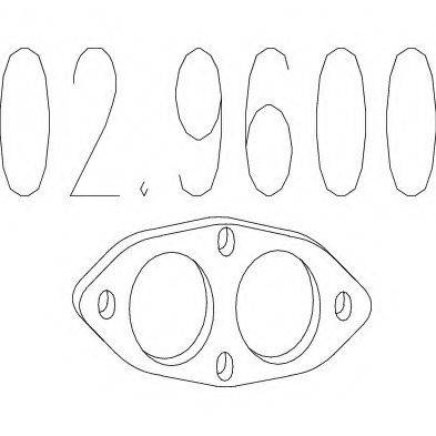 Прокладка, труба вихлопного газу MTS 02.9600