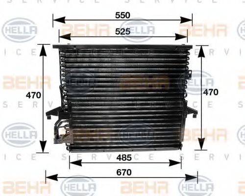 HELLA 8FC351035001 Конденсатор, кондиціонер