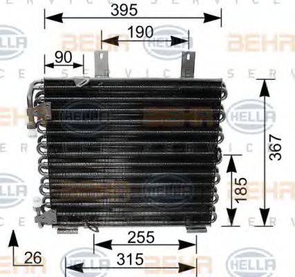 HELLA 8FC351035621 Конденсатор, кондиціонер