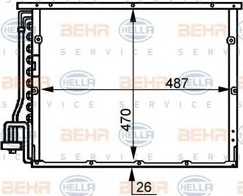 HELLA 8FC351036341 Конденсатор, кондиціонер