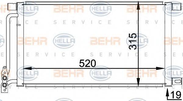 HELLA 8FC351038211 Конденсатор, кондиціонер