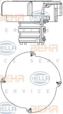 HELLA 8MY376743451 Кришка, резервуар охолодної рідини