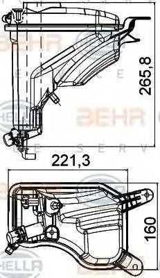 HELLA 8MA376789751 Компенсаційний бак, що охолоджує рідину