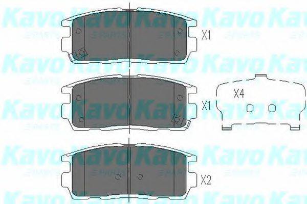 Комплект тормозных колодок, дисковый тормоз KAVO PARTS KBP-1010