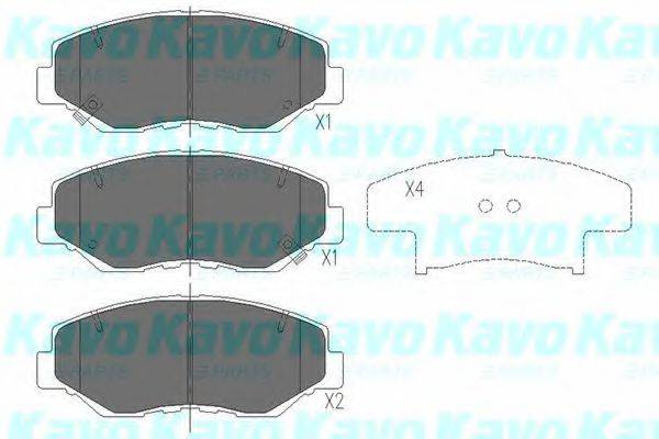 Комплект гальмівних колодок, дискове гальмо KAVO PARTS KBP-2034
